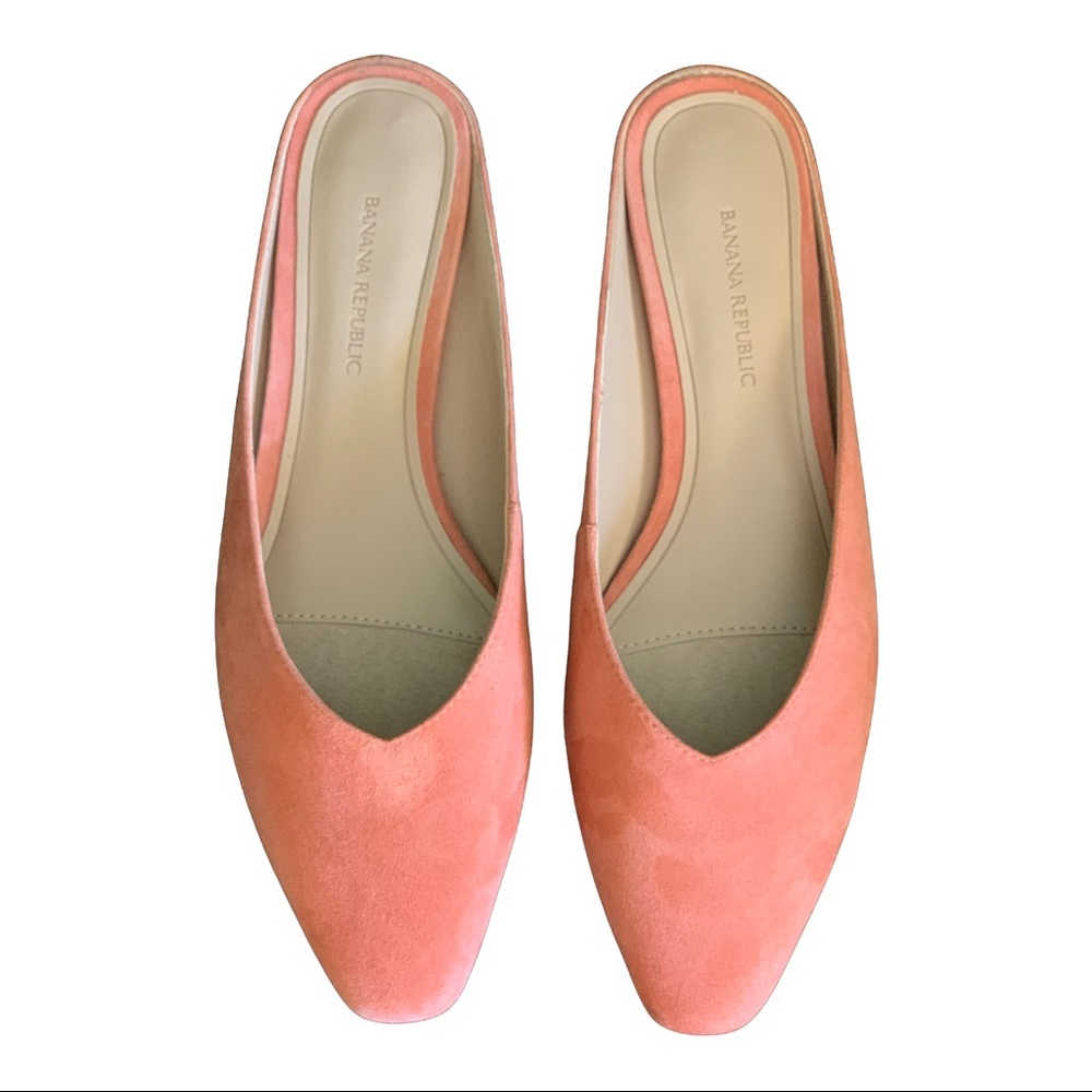 Banana Republic Womens Easy Mule Sandals Size 6 Color Pink Gold Great Condition